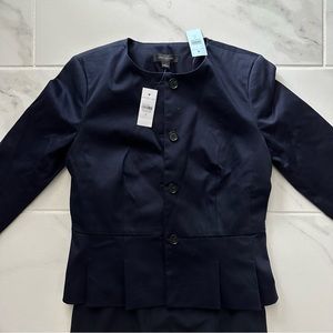 Ann Taylor Peplum Jacket in Cotton Sateen